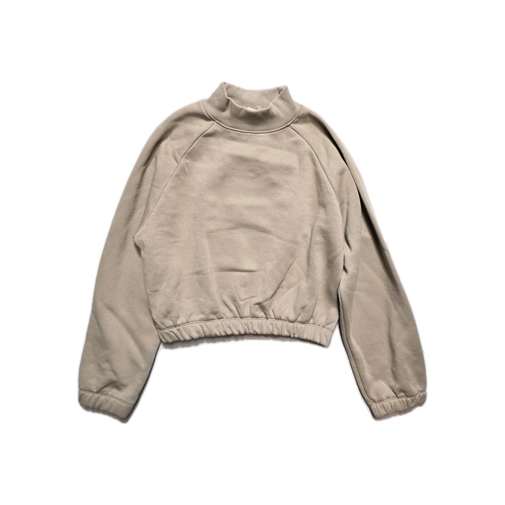 Outfitters  Women's  Mock Neck Crop Sweatshirt  Beige  M Relaxed‎  New